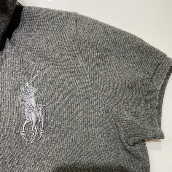 RALPH LAUREN Skinny Polo Five button Large Polo Pony Logo Size L - Picture 4 of 8